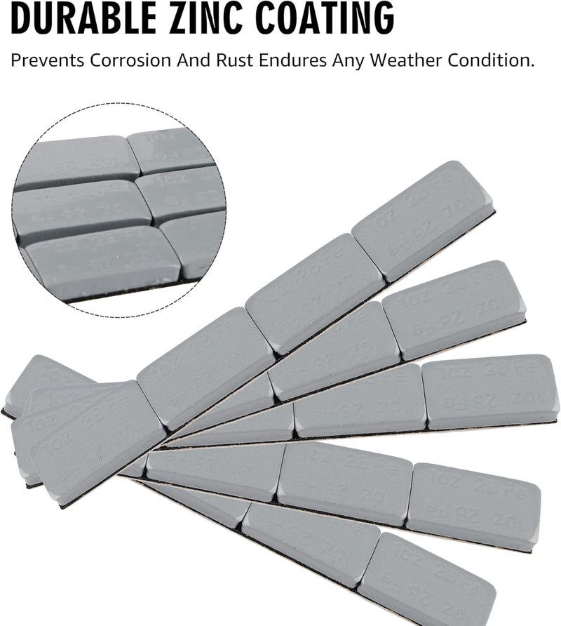 PROEZE Wheel Weights Gray 1oz,72 oz/Box,1 Ounce Stick on Wheel Weights for Cars, Trucks, SUVs, Motorcycle and Others - Image 2